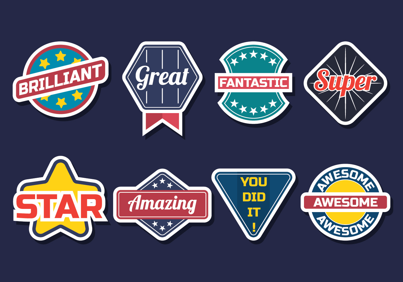 Teacher Reward Stickers Set 229460 Vector Art at Vecteezy