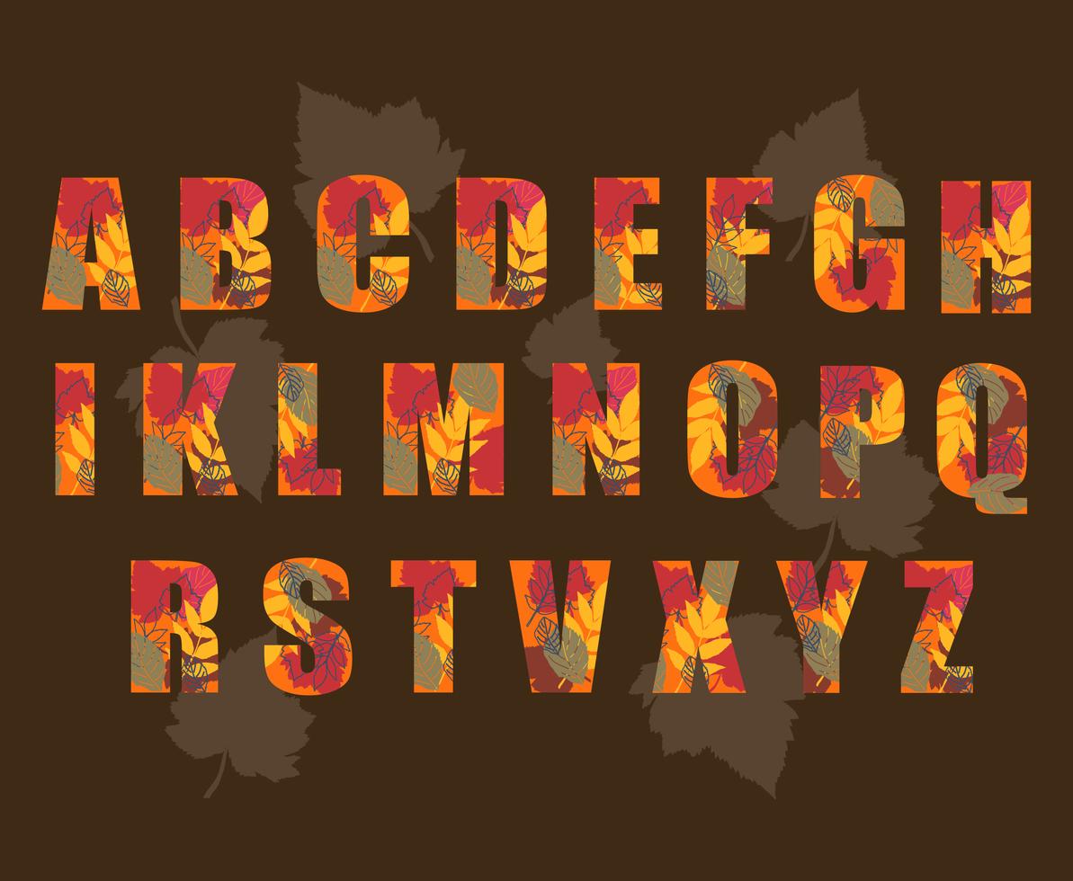 Autumn Alphabet Vector 229461 Vector Art at Vecteezy