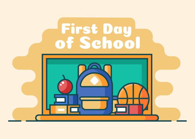 First Day of School Background Vector 