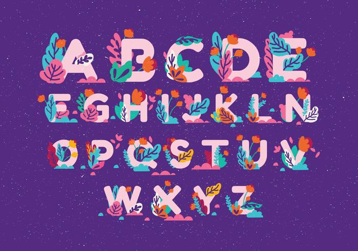 Autumn Alphabet Vector