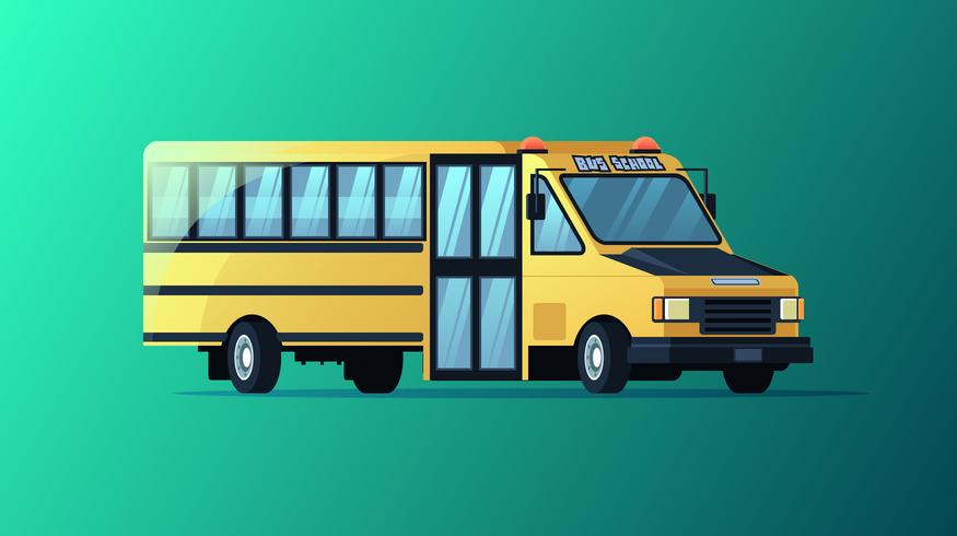 Vector de autobús escolar 3d