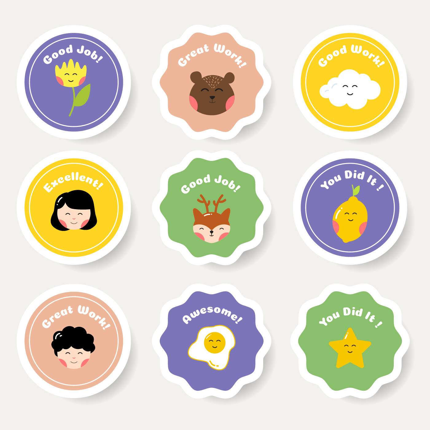 teacher reward sticker vector 229498 download free