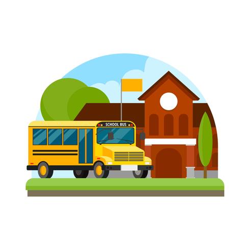 School Bus Illustration Vector