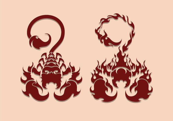 Scorpion Tattoo Illustration vector