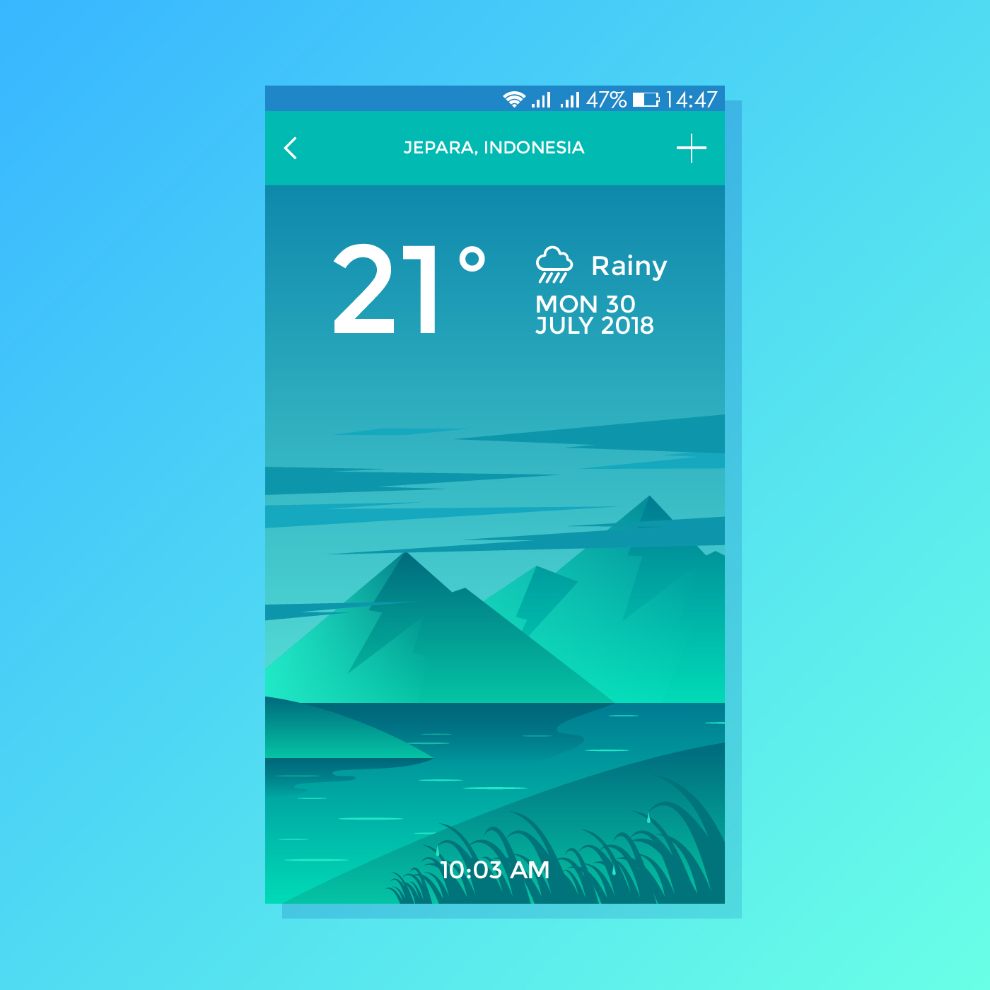 Rainy Lake Background Weather App Screen Design Vector 229525 Vector Art at Vecteezy