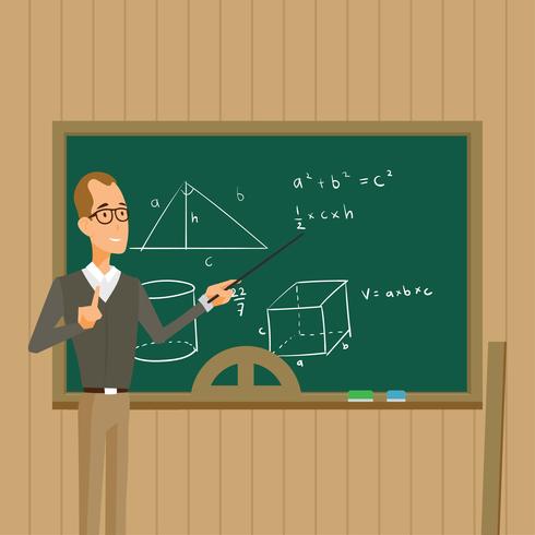 Math Teacher Vector