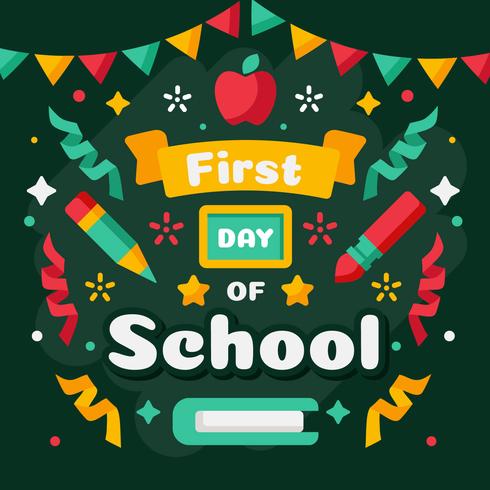 First Day of School Vector