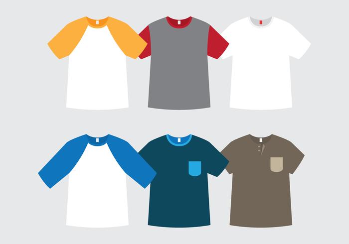 T Shirt Flat Models vector