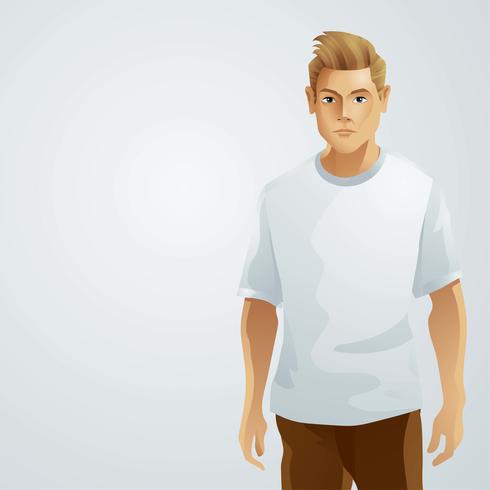 T Shirt Model Male vector