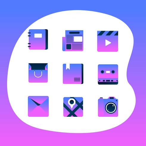 Conjunto de iconos de redes sociales vector