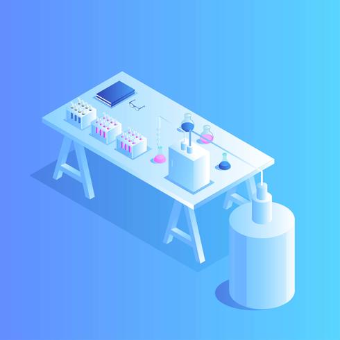 Small Lab Isometric Vector