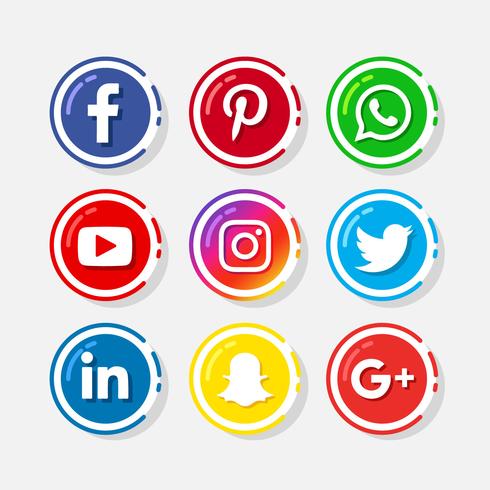 Social Media Icon Set vector