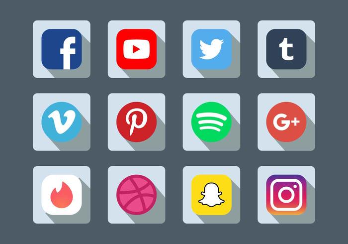 Iconos de redes sociales Vector Set