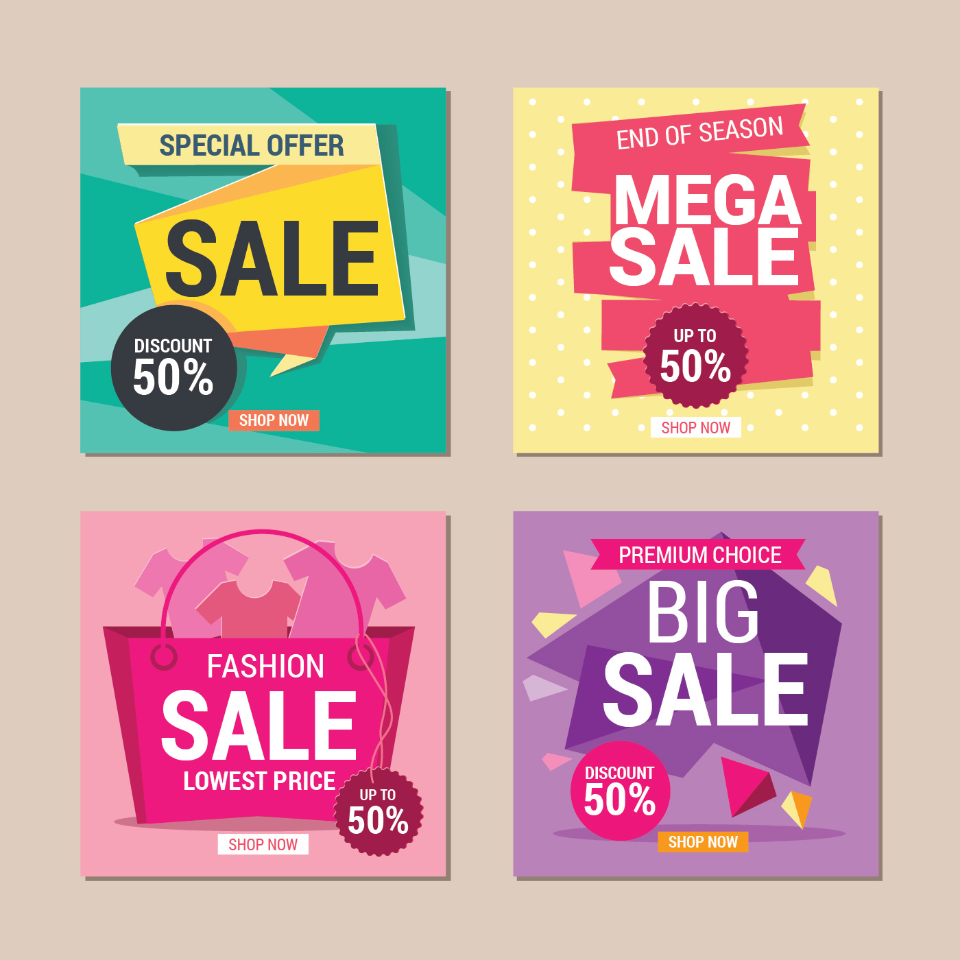 Sale Instagram Template Design for Sale Promotion 229592 Vector Art at