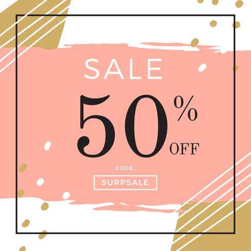 Instagram Sale Template Peach Vector