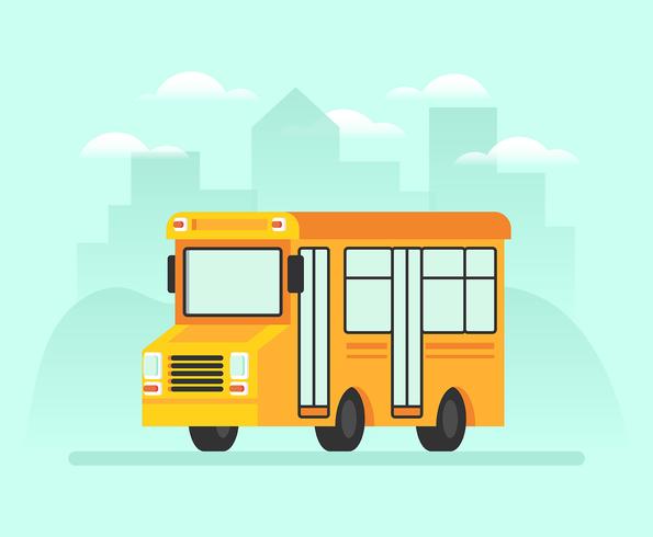 Ilustración del autobús escolar vector