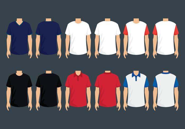 T-shirt Model Vector Set