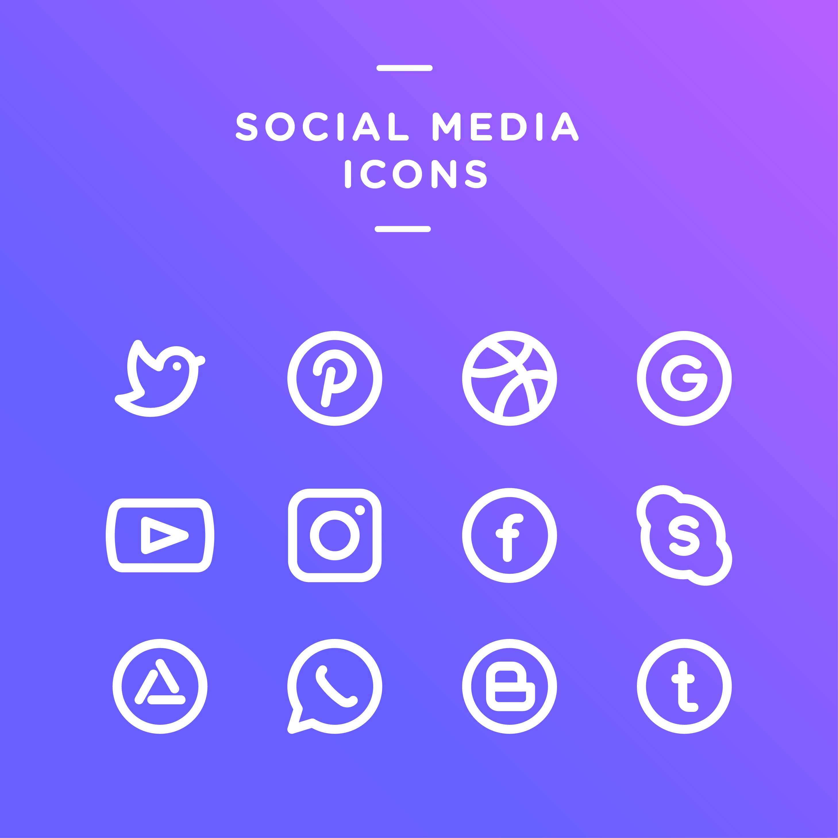 Download Social Media Icons Vector - Download Free Vectors, Clipart Graphics & Vector Art