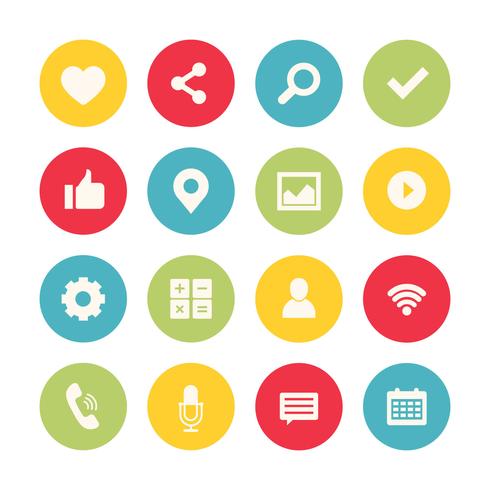 Iconos de redes sociales Set Collection vector