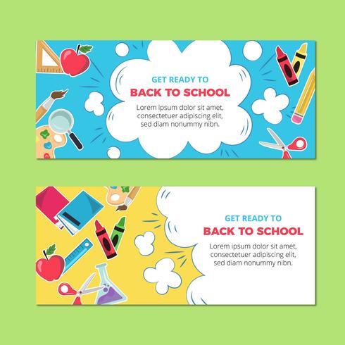 Back To School Banner vector