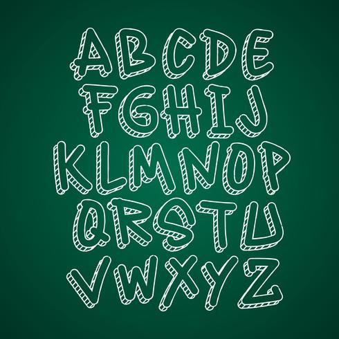 Hand Made Doodle Font vector