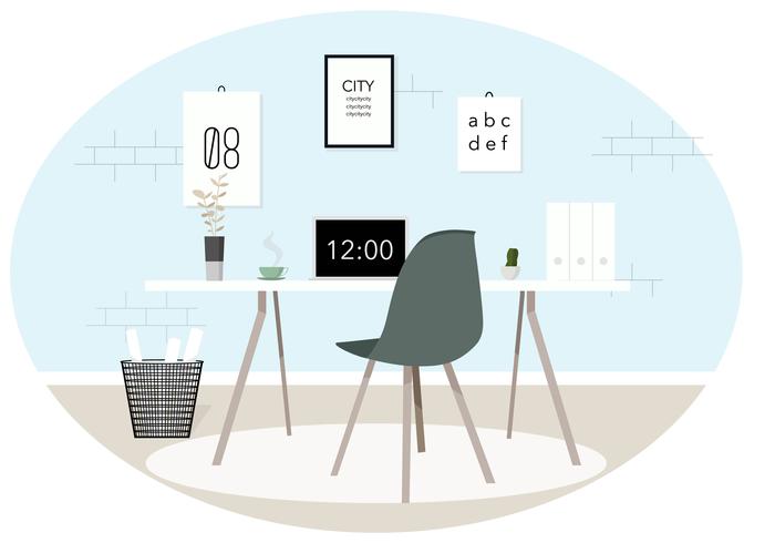 Vector Office Room Illustration