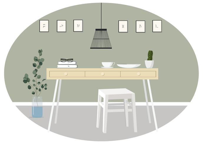 Vector Room and Furniture Illustration
