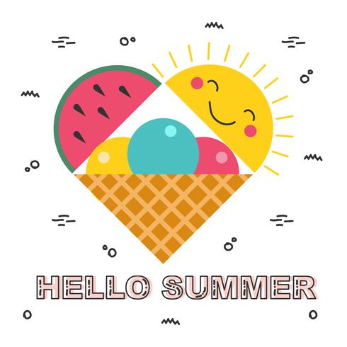 Hello Summer Vector