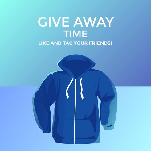 Hoodie Instagram Give Away Contest Template Vector