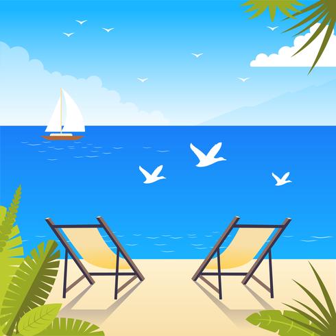 Vector Beautiful Summer Illustration