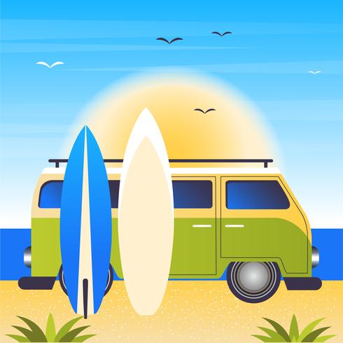 Vector Summer Accessories Illustration