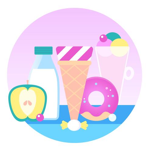 Vector Ice Cream Design Illustration