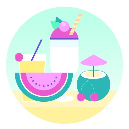 Vector ilustración de jugo fresco