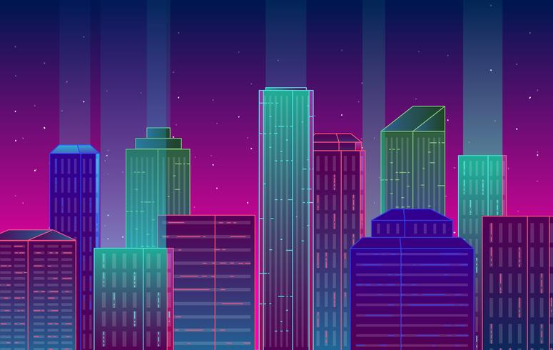 Ilustración de vector ciudad paisaje