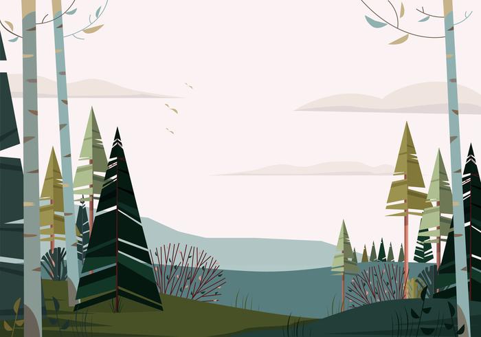 Vector hermoso paisaje ilustración