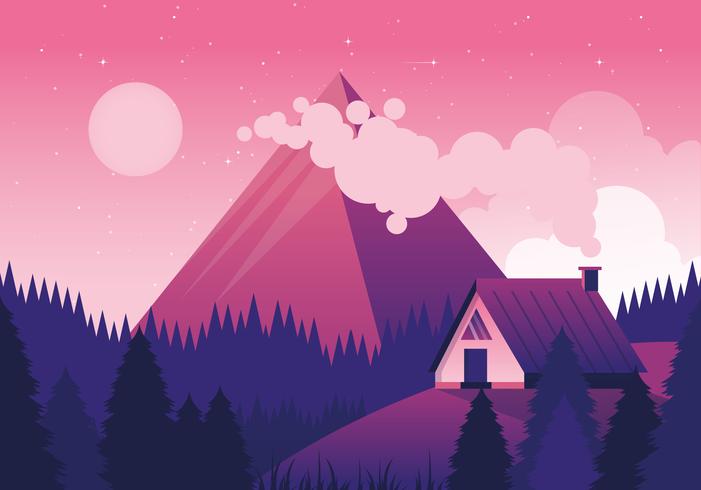 Vector Beautiful Landscape Illustration