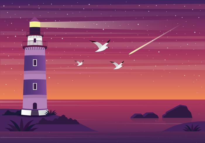 Vector hermoso paisaje ilustración