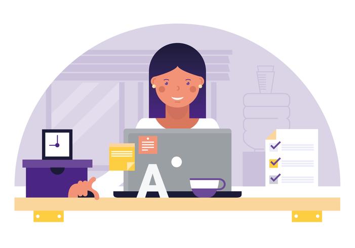 Vector Designer's Desktop Illustration