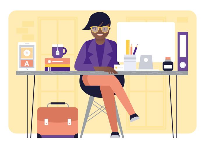 Vector Designer's Desktop Illustration