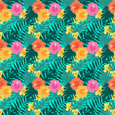 Vector Tropical Seamless Pattern 