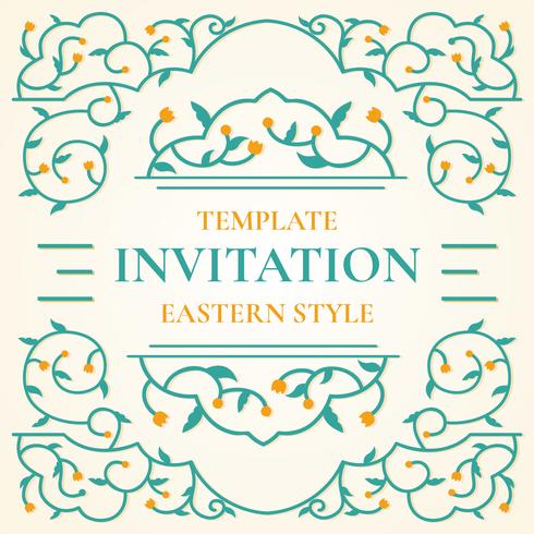 Islamic Style Invitation Template Vector