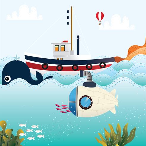 High Seas Panorama Vector Design