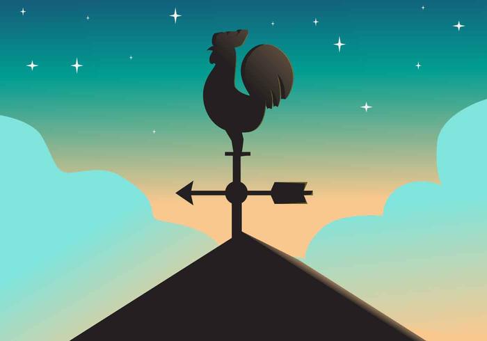 Weather Vane Vector Illustration