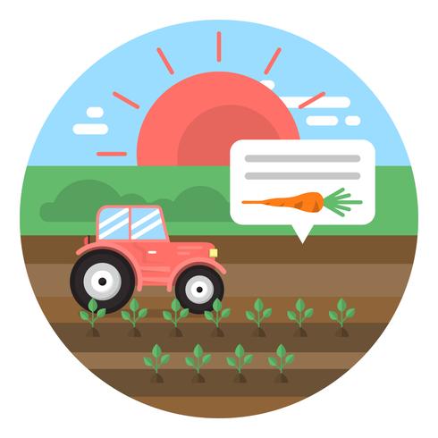 Flat Farm Illustration vector