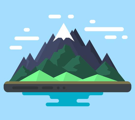 Diseño de paisaje plano vector