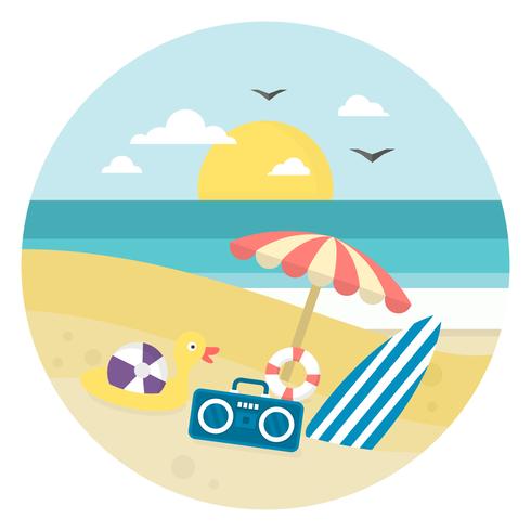 Beach Landscape vector