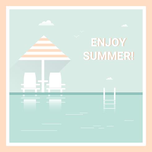 Minimal Summer Card Vector