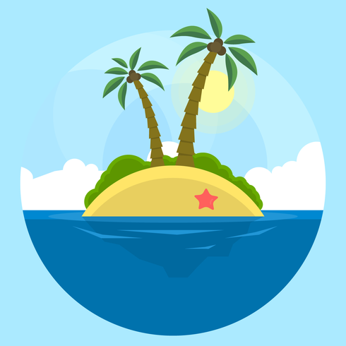 Paisaje de playa vector