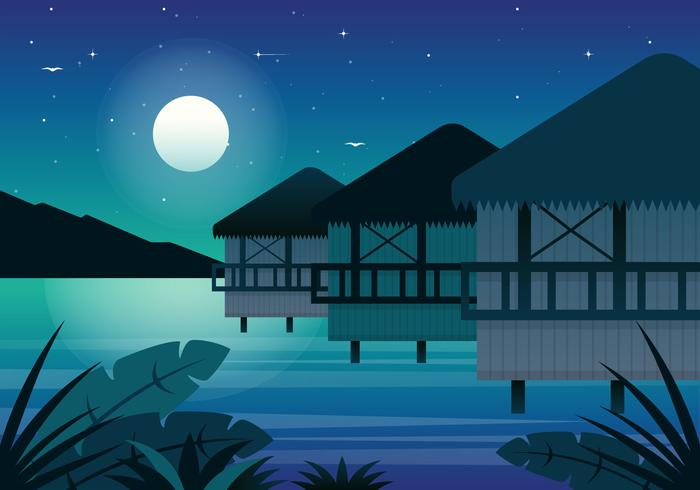 Vector hermoso paisaje ilustración