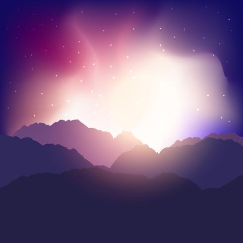 Abstract mountain landscape vector